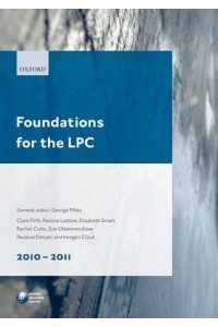 Foundations for the LPC 2010-2011