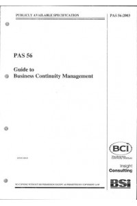 Guide to Business Continuity Management PAS 56