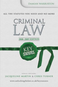 Key Statutes Criminal Law