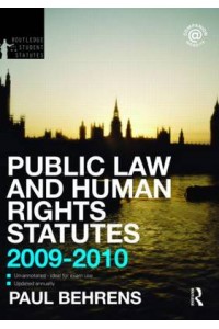 Public Law and Human Rights Statutes 2009-2010