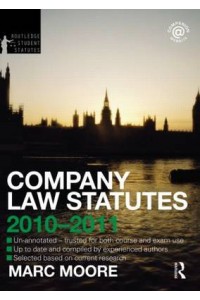 Company Law Statutes 2010-2011