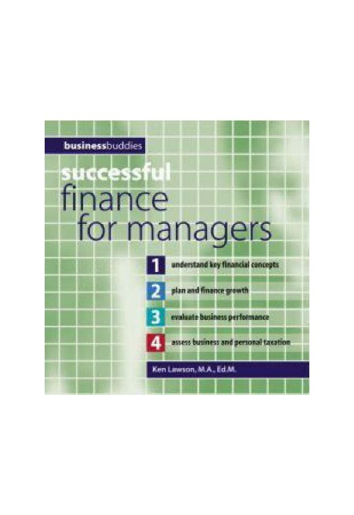 Successful Finance for Managers