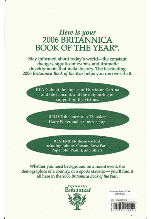 Britannica Book of Year 2006 Black
