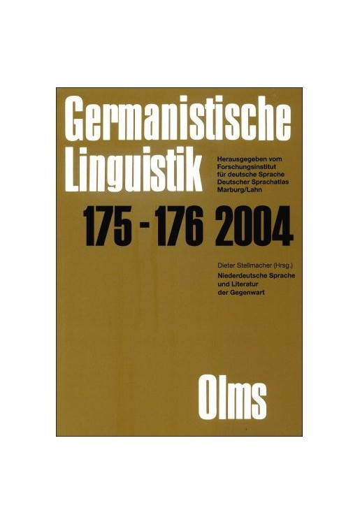 Germanistische Linguistik 175 - 176 2004