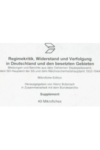 Regimekritik Widerstand & Verfolgung in Deutschland Sup.0-49