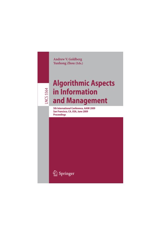 Algorithmic Aspects in Information and Management