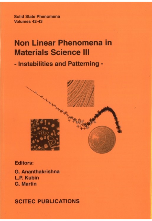 Non Linear Phenomena in Materials Science III