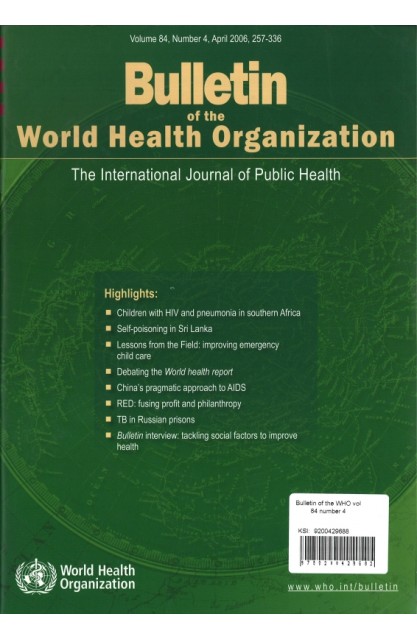 Bulletin of the WHO vol 84...