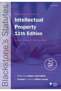 Blackstone's Statutes on Intellectual Property
