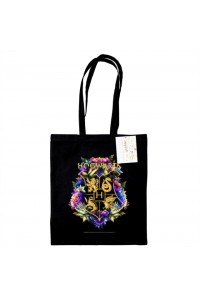 Harry Potter (Hogwarts Crest Watercolour) Black Tote Bag